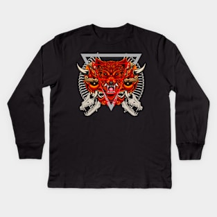 Japanese Wolf 3.3 Kids Long Sleeve T-Shirt